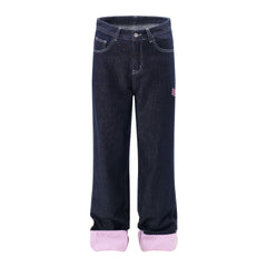 TODAMU® American Retro Spliced Straight Jeans