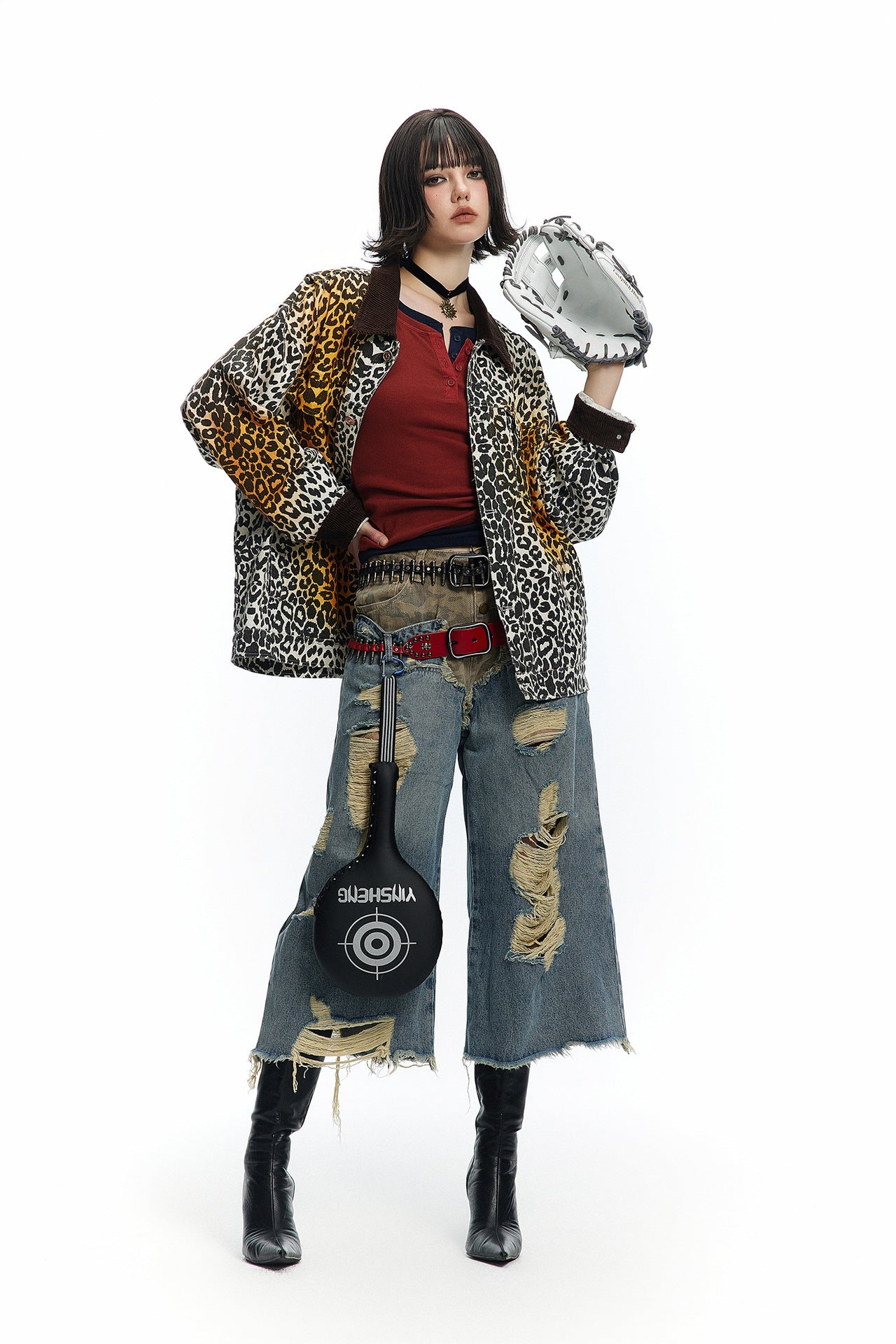 TODAMU® Women's American retro wild colorful leopard print jacket