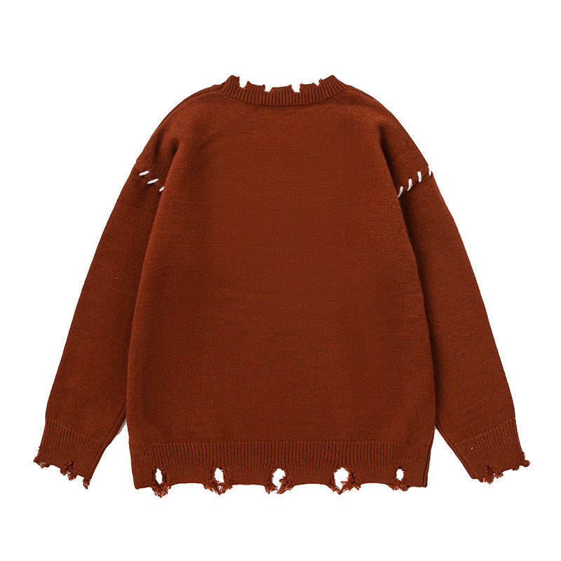 TODAMU® Loose Couple Letter Pullover Sweater