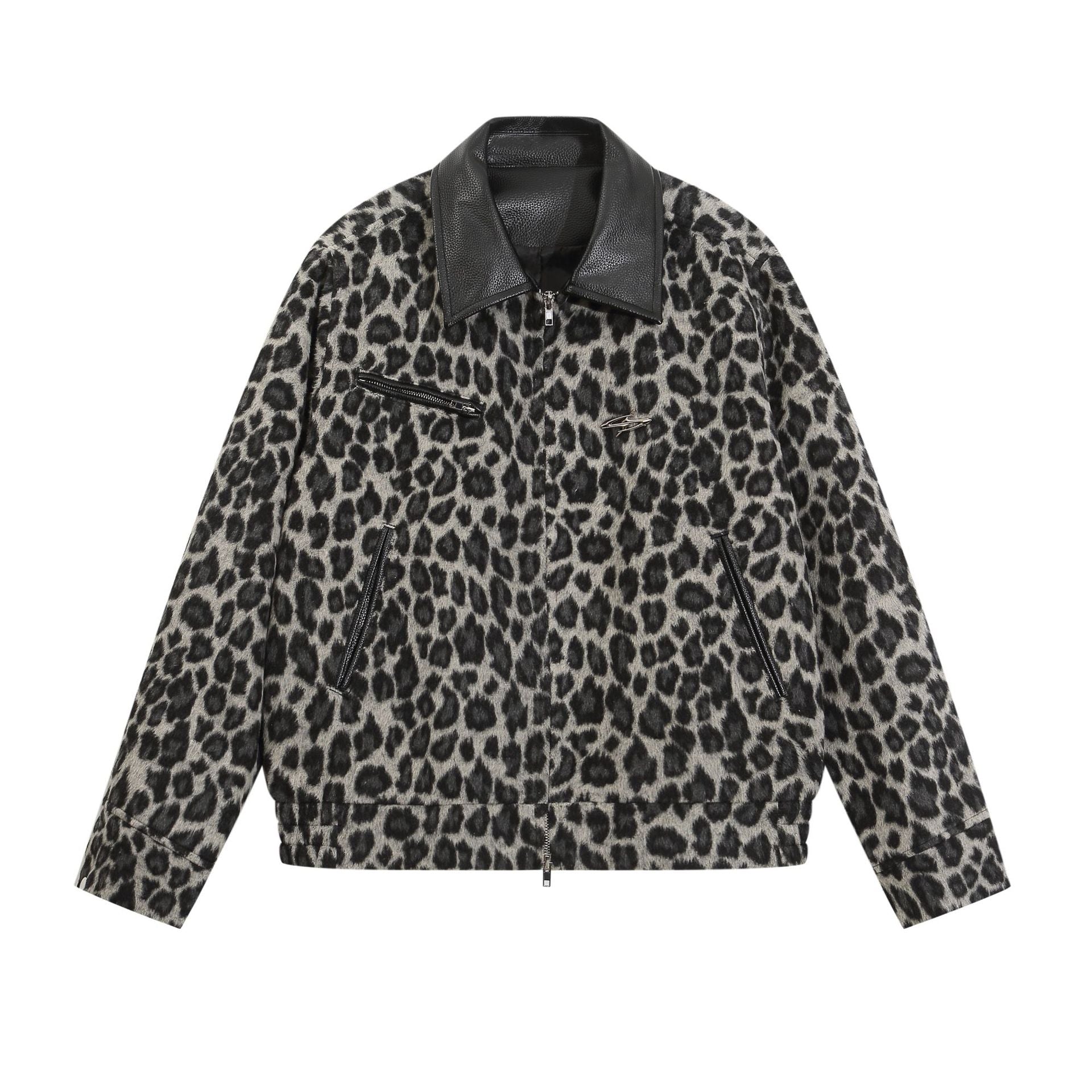 TODAMU® Women's New American Retro Loose Leopard Print Wool Jacket