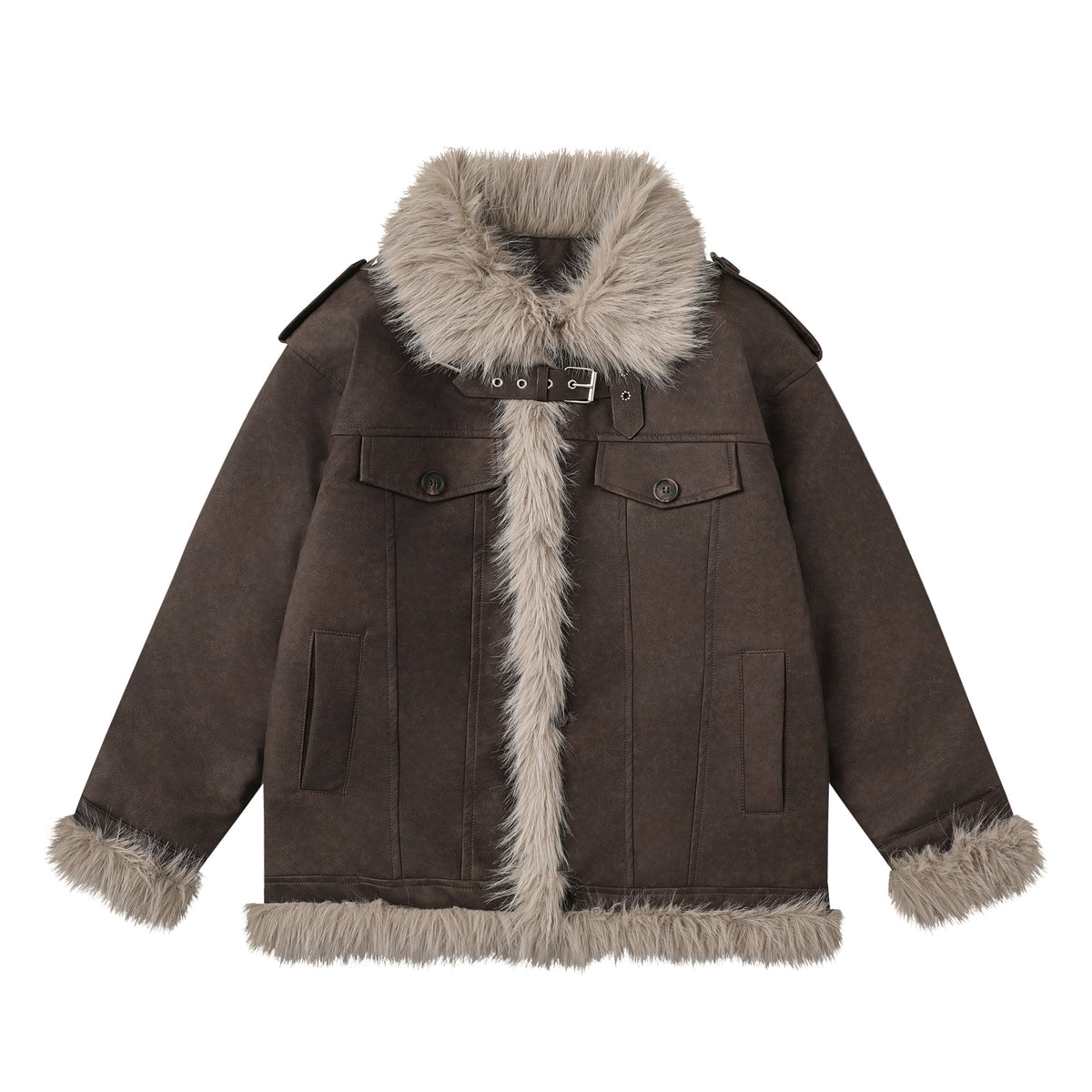 TODAMU® new winter style high-quality loose fur all-in-one cotton jacket