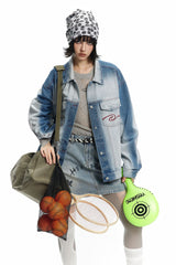 TODAMU® Women's American retro wave denim jacket