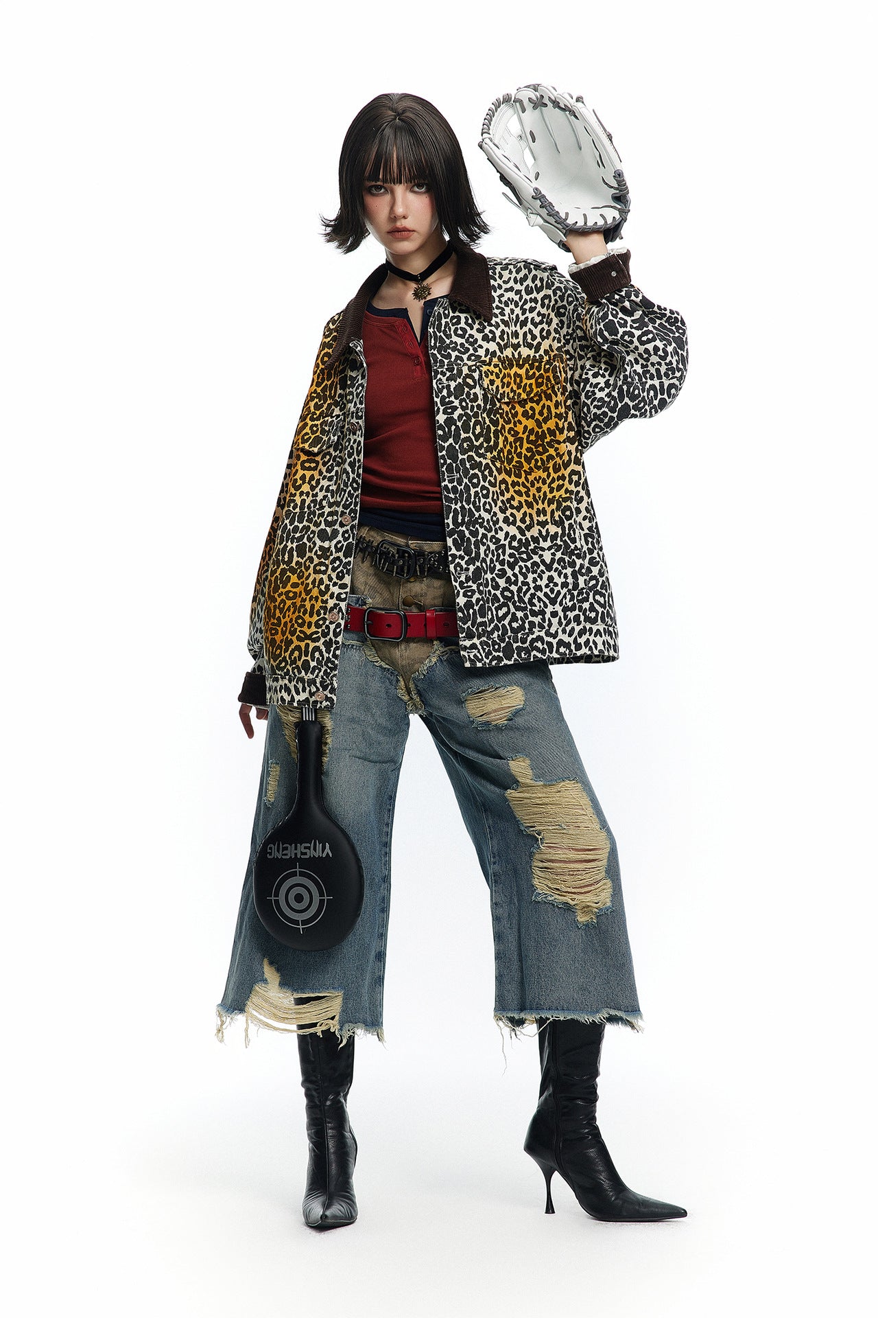 TODAMU® Women's American retro wild colorful leopard print jacket