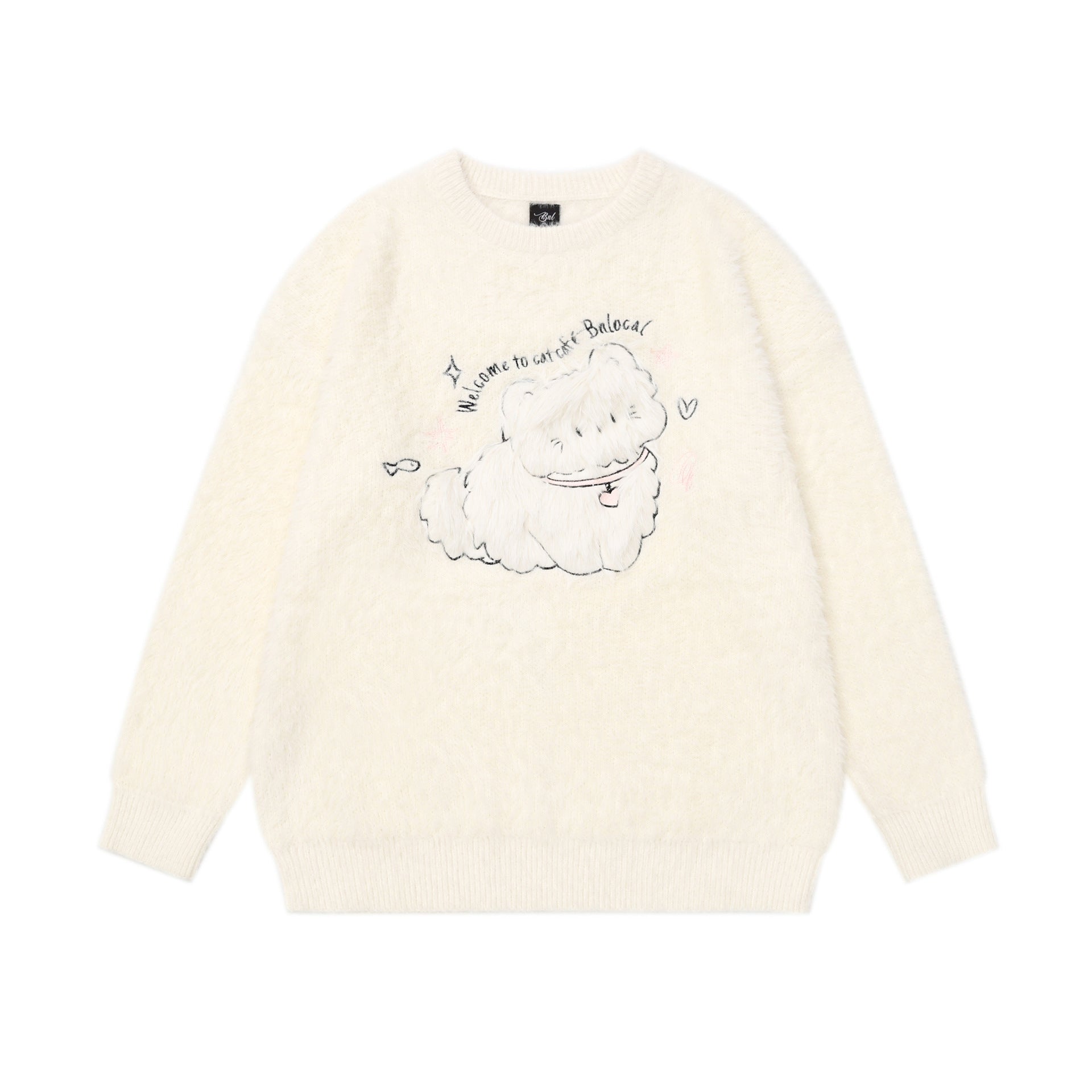 TODAMU® Sweet Girl Cute Embroidered Knitted Sweater for Women