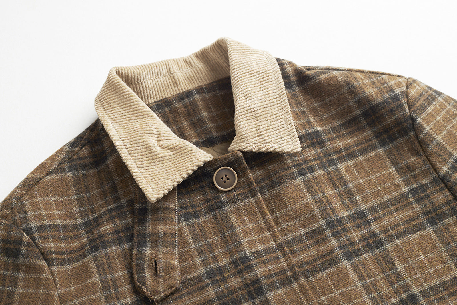 TODAMU® Winter Loose-Fit Stand Collar Checkered Wool Coat