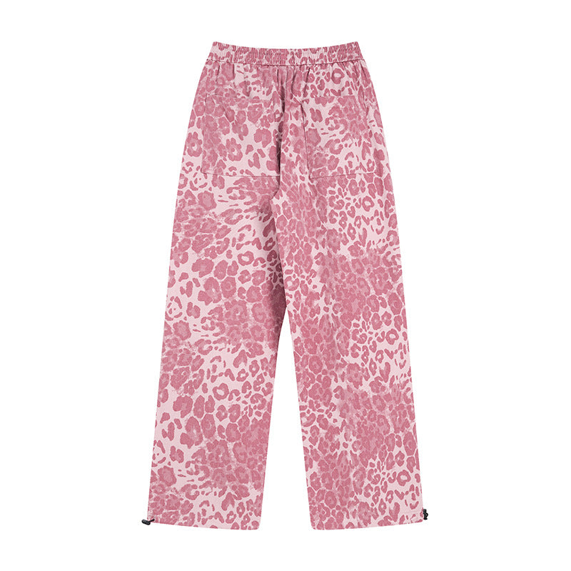 TODAMU® Women's Beautiful Trendy Street Dance Pink Leopard Print Casual Pants